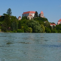 View of Ptuj across the Drava River