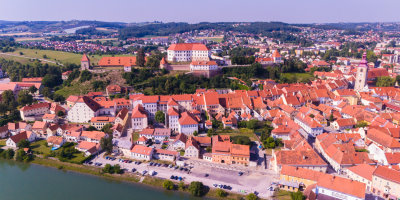 Pogled na Ptuj iz zraka