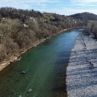 River Drava in Slovenja vas, Slovenia