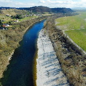 Drava river in Slovenja vas